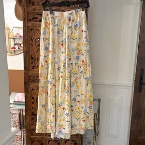 Floral Boho Wide-leg Pants - Spring Pants